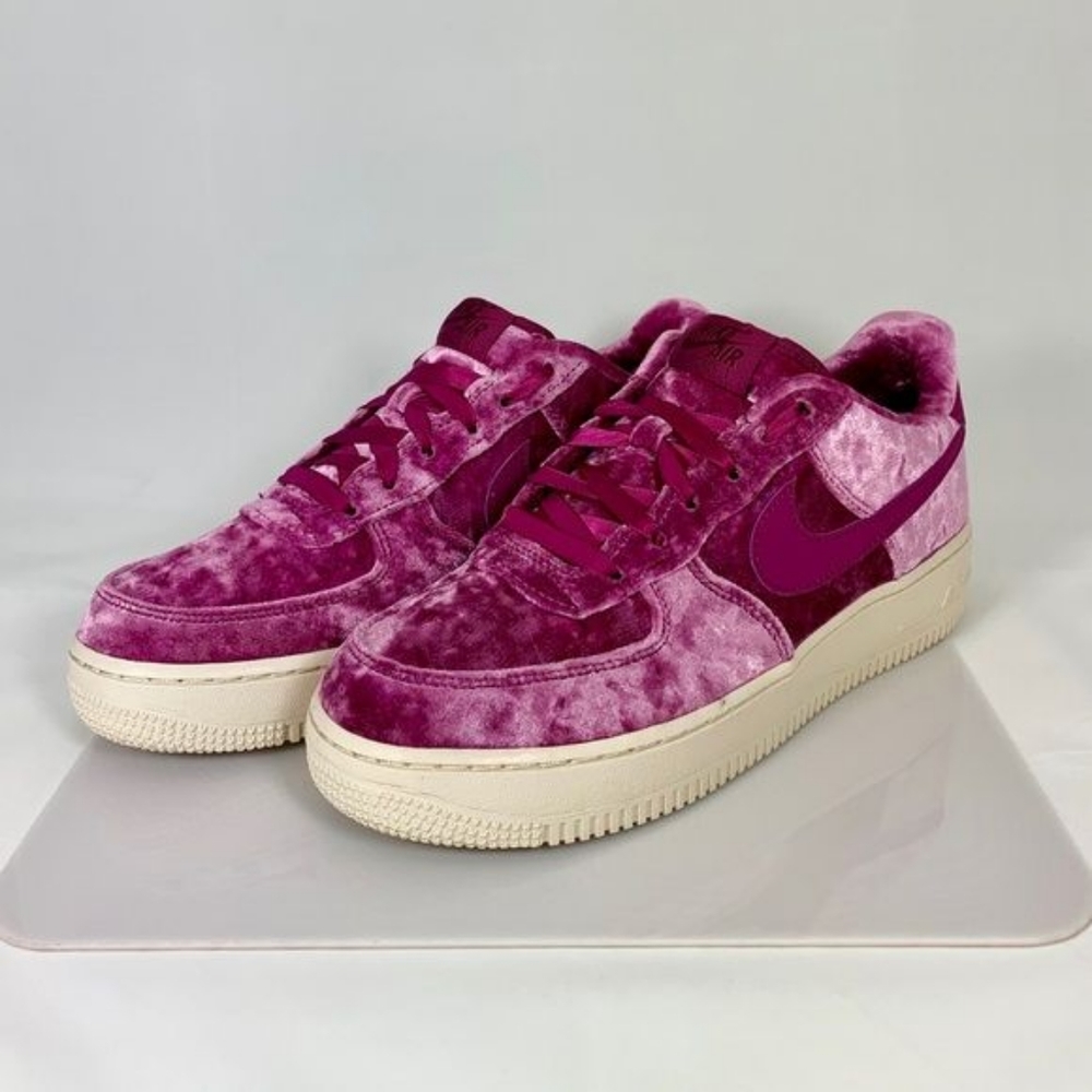 Pink Velvet Nike Air Force Ones